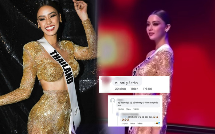 Hoa hậu Thailand bị chê vòng 1 như hai gáo dừa 'giả trân' tại Bán kết Miss Universe 2020 Ảnh 2