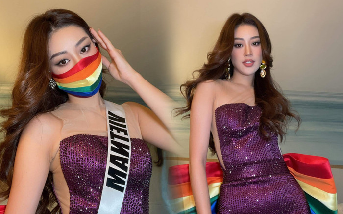 Khánh Vân diện váy lục sắc, tự hào ngày LGBTQ+, fan choáng váng vì lượng follow tăng kỷ lục Ảnh 2