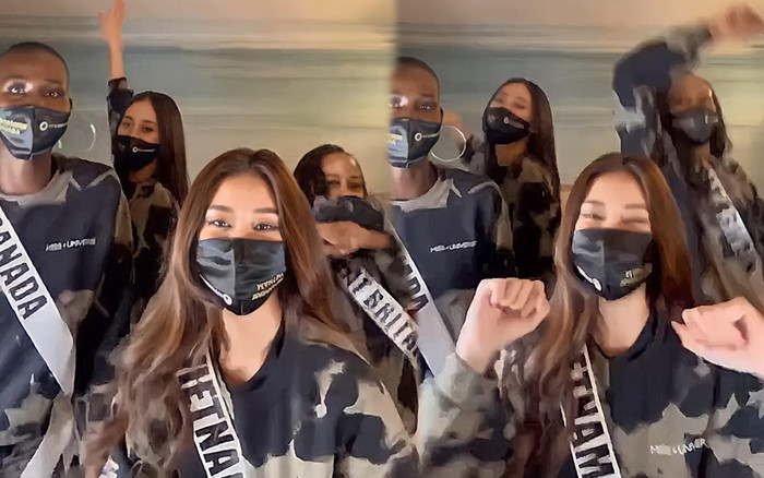 Khoảnh khắc đáng nhớ Khánh Vân cùng hội chị em Miss Universe 2020: Quẩy cực sung hit của Beyoncé Ảnh 2
