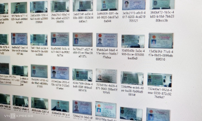 Ảnh chụp màn hình hàng nghìn chứng thư của người Việt bị hacker rao bán. (Ảnh: VnExpress)