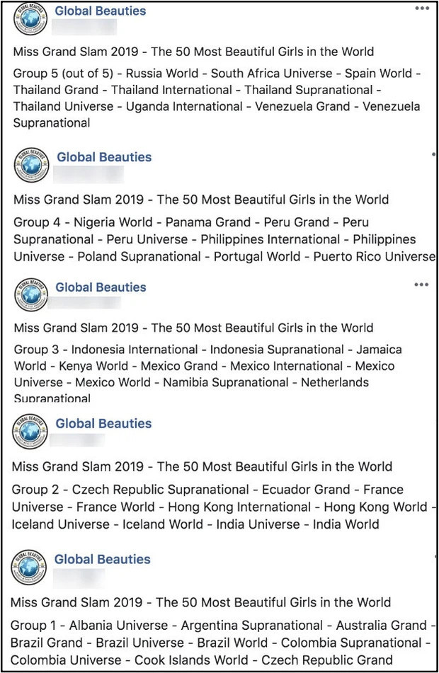 Việt Nam từng vắng mặt tại cuộc đua Miss Grand Slam ở năm 2019.