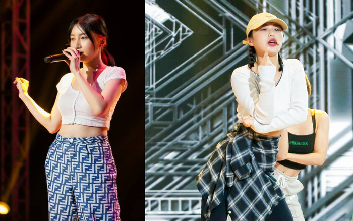 Cùng khoe 'vòng eo con kiến', Han Sara - Orange: Ai 'bén' hơn ai? Ảnh 2