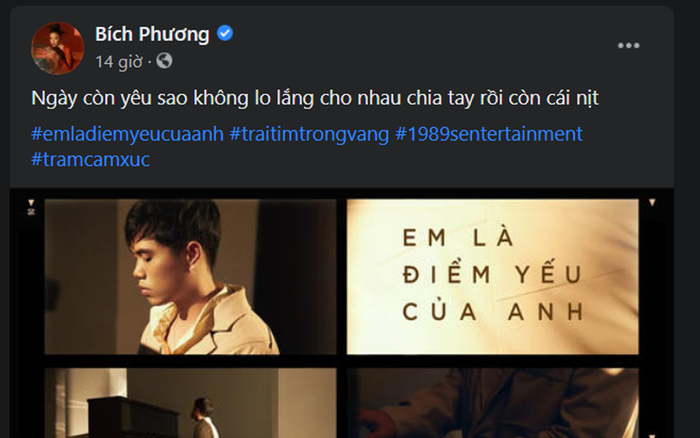 Bích Phương chia sẻ bài hát của 'người yêu cũ' nhưng không quên cà khịa