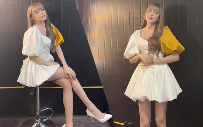 Thiều Bảo Trâm khoe chân nuột nà dài miên man trong dáng váy bánh bèo Ảnh 2