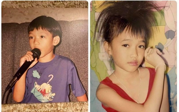 Sao Việt mừng ngày 1/6: Hồ Ngọc Hà khoe ảnh 'nude' thuở bé, Quang Trung trổ tài hát karaoke lúc 4 tuổi Ảnh 2