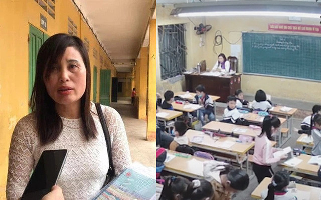 Cô Nguyễn Thị Tuất đã bị nhà trường cho làm nhiều công việc 'ngoài chuyên môn' như kê bàn ghế dọn vệ sinh, ngồi phòng chờ để đọc sách,...