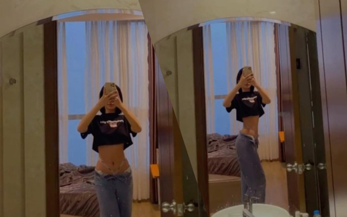 Cẩm Đan bắt trend quần tụt khoe vòng 2 săn chắc đến phát ghen Ảnh 2