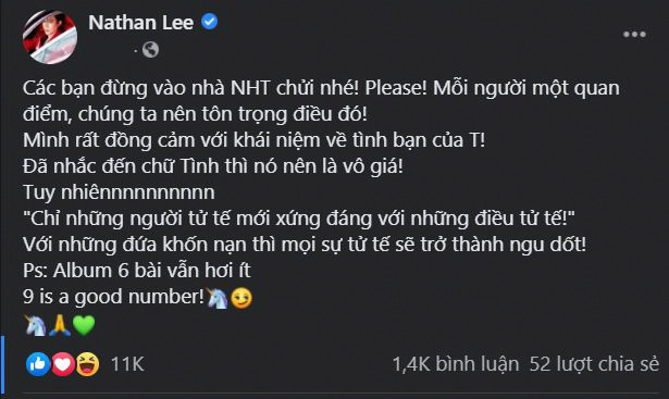 Bài đăng của Nathan Lee.