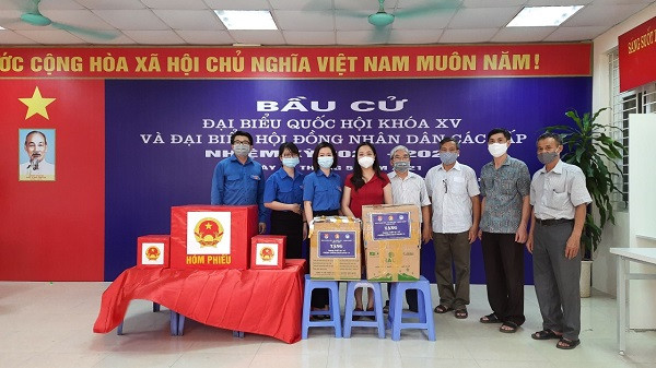 Phường Ngọc Khánh, quận Ba Đình sẵn sàng cho công tác bầu cử. Ảnh: Thiện Tâm