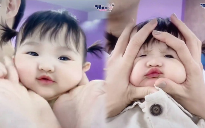 Đông Nhi khoe clip 'biến hình' con gái, không nhịn được cười vì cặp má bánh bao của Winnie Ảnh 2