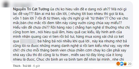 Cát Tường và anti-fan bật nhau tanh tách bên dưới bài đăng làm từ thiện.