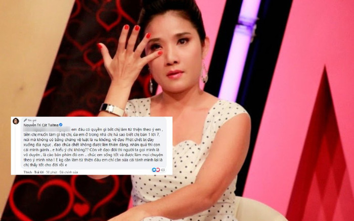 MC Cát Tường và anti-fan bật nhau 'tanh tách' chuyện làm từ thiện, còn lôi cả bà Phương Hằng vào Ảnh 2