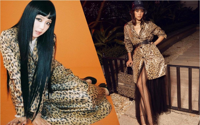 Hoa hậu Tiểu Vy diện đồ họa tiết da báo ăn đứt nàng thơ Dior Jisoo Black Pink Ảnh 2