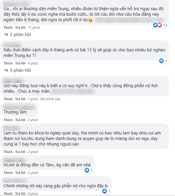 Bài đăng của Phan Ngọc Luân vấp phải làn sóng tranh cãi dữ dội của khán giả khi lên tiếng bảo vệ NS Hoài Linh.