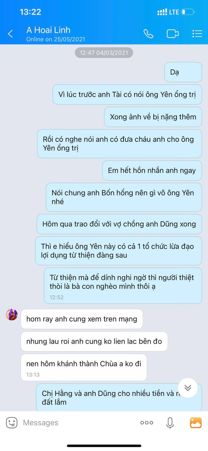 Lộ tin nhắn NSƯT Hoài Linh khẳng định không dính líu Võ Hoàng Yên, còn nhắc đến vợ chồng Dũng 'lò vôi' Ảnh 2