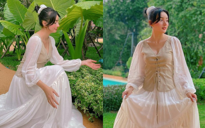 'Phạm Băng Băng phiên bản Việt' đổi style nhu mì, e thẹn trước ống kính của chồng đại gia Ảnh 2