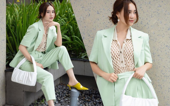 Ninh Dương Lan Ngọc diện áo lưới mix cùng suit cách tân vừa đẹp lại mát mẻ Ảnh 2