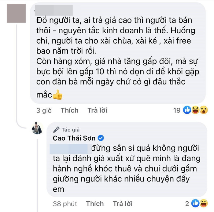 Cao Thái Sơn đáp trả cực gắt đến các antifan.