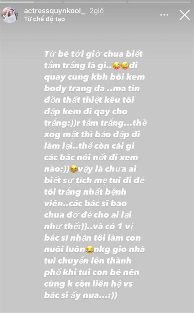 Quỳnh Kool bức xúc đăng story đính chính tin đồn tắm trắng, nhưng netizen chỉ chú ý lỗi sai chính tả trong bài đăng của cô.