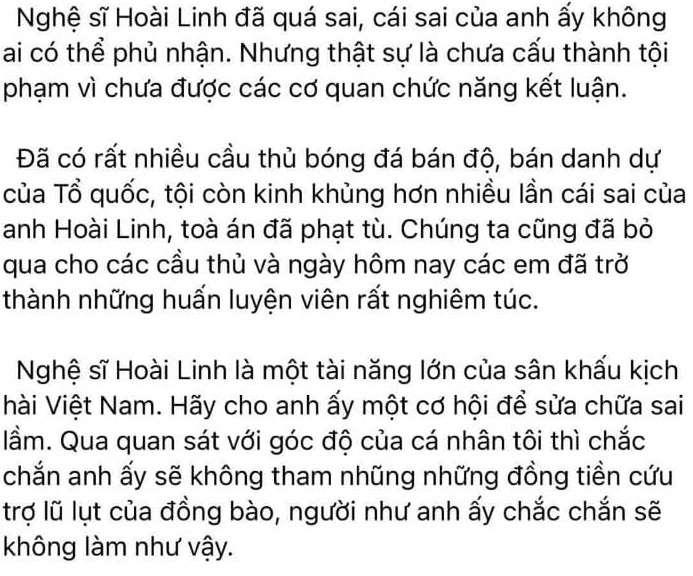 Ông Đoàn Ngọc Hải tiếp tục bảo vệ Hoài Linh: Không nên suy đoán theo hướng có tội, đẩy họ vào đường cùng Ảnh 3