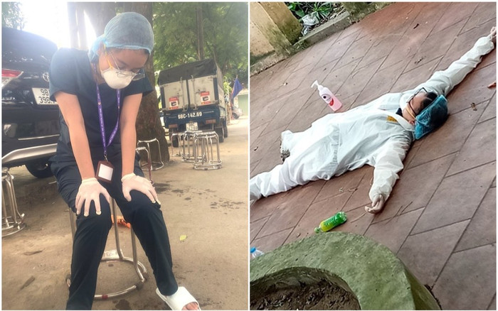 Sinh viên trường Y kiệt sức, ngất xỉu sau nhiều giờ làm việc liên tục tại tâm dịch Bắc Giang Ảnh 2
