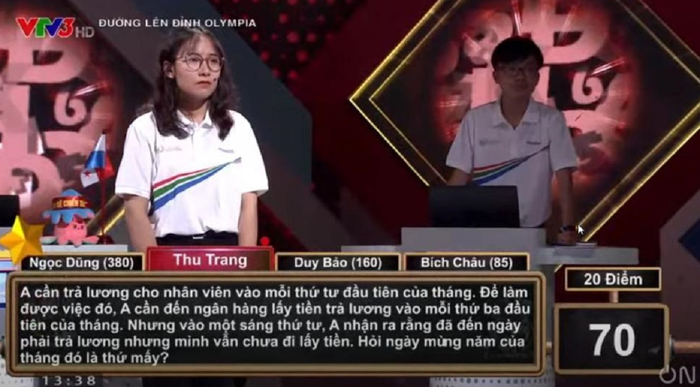 Câu hỏi trong Đường lên đỉnh Olympia về lương bổng nhân viên 'hack não' các nhà leo núi