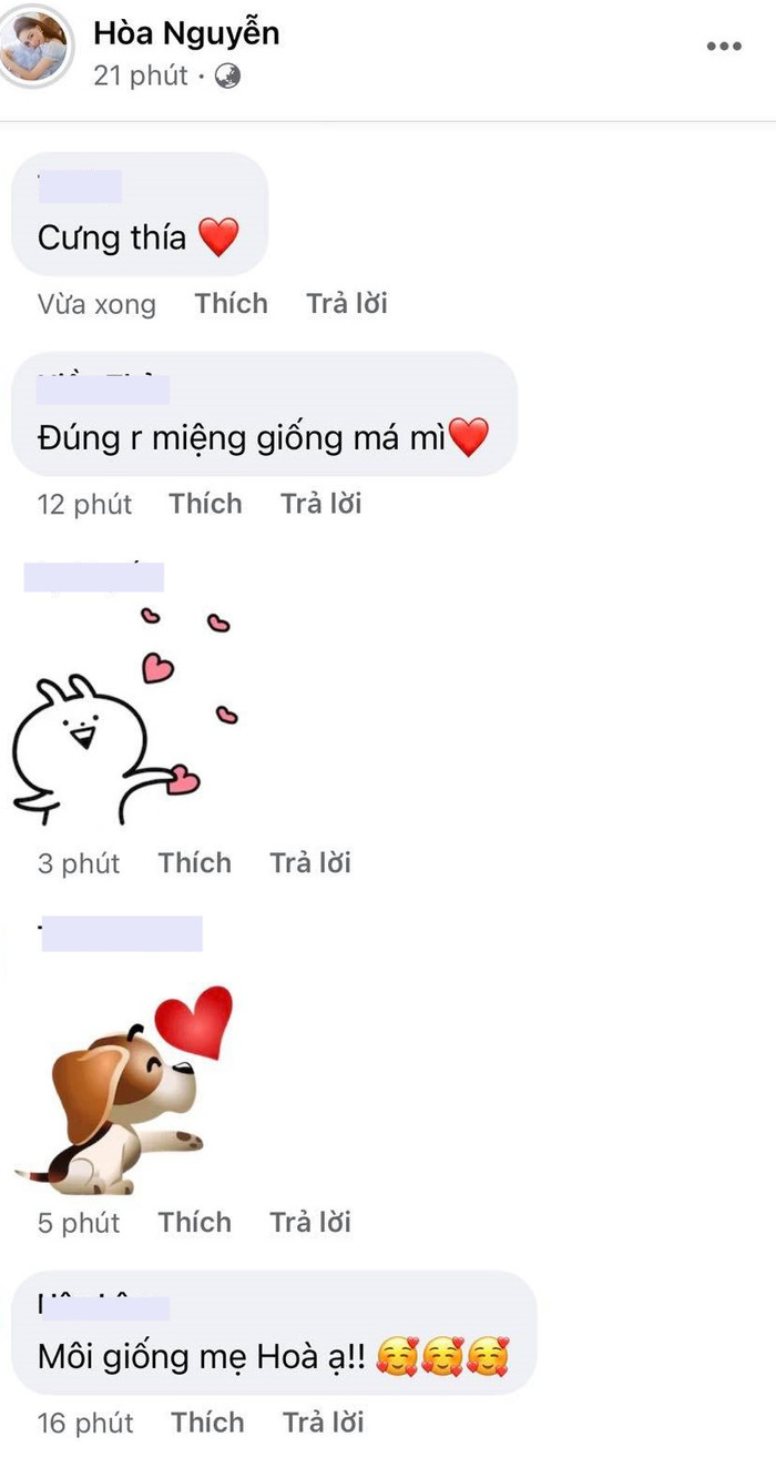 Nhiều người công nhận bé Bo thừa hưởng nụ cười từ mẹ Hòa Minzy.