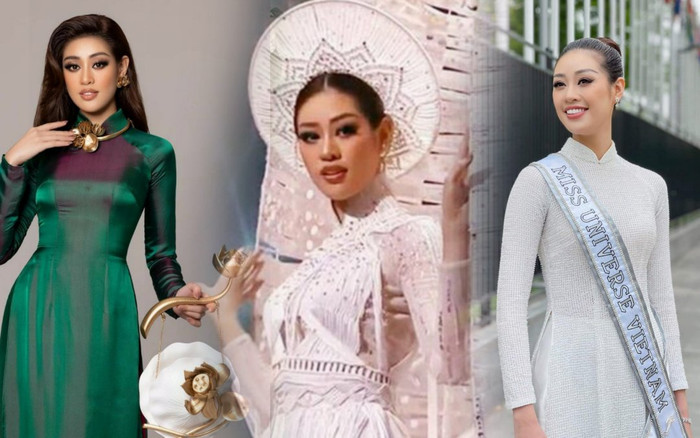 Khánh Vân 3 lần mang áo dài Việt tung bay tại Quốc tế, fan nức nở tự hào Ảnh 2