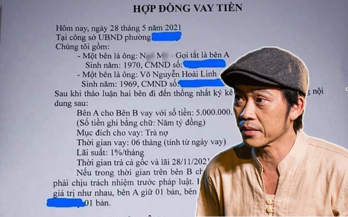 Xuất hiện giấy vay nợ 5 tỷ được cho là của Hoài Linh, đại diện phường khẳng định là văn bản cắt ghép Ảnh 2