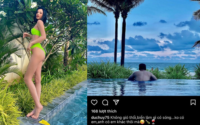'Tình tin đồn' của đại gia Đức Huy đăng ảnh ở hồ bơi, nghi vấn cặp đôi đi nghỉ dưỡng chung resort? Ảnh 2