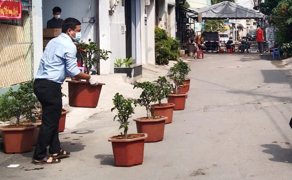 'Cây táo nở hoa' phiên bản đời thực: Mỗi hộ dân trong khu vực cách ly được phát cây táo để trồng Ảnh 3