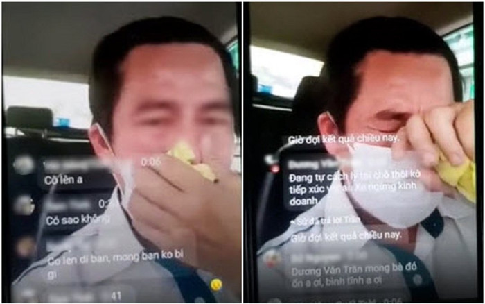 Tài xế tự cách ly trong xe, bật khóc nức nở vì chở hành khách có biểu hiện sốt cao nghi nhiễm Covid- 19 Ảnh 2