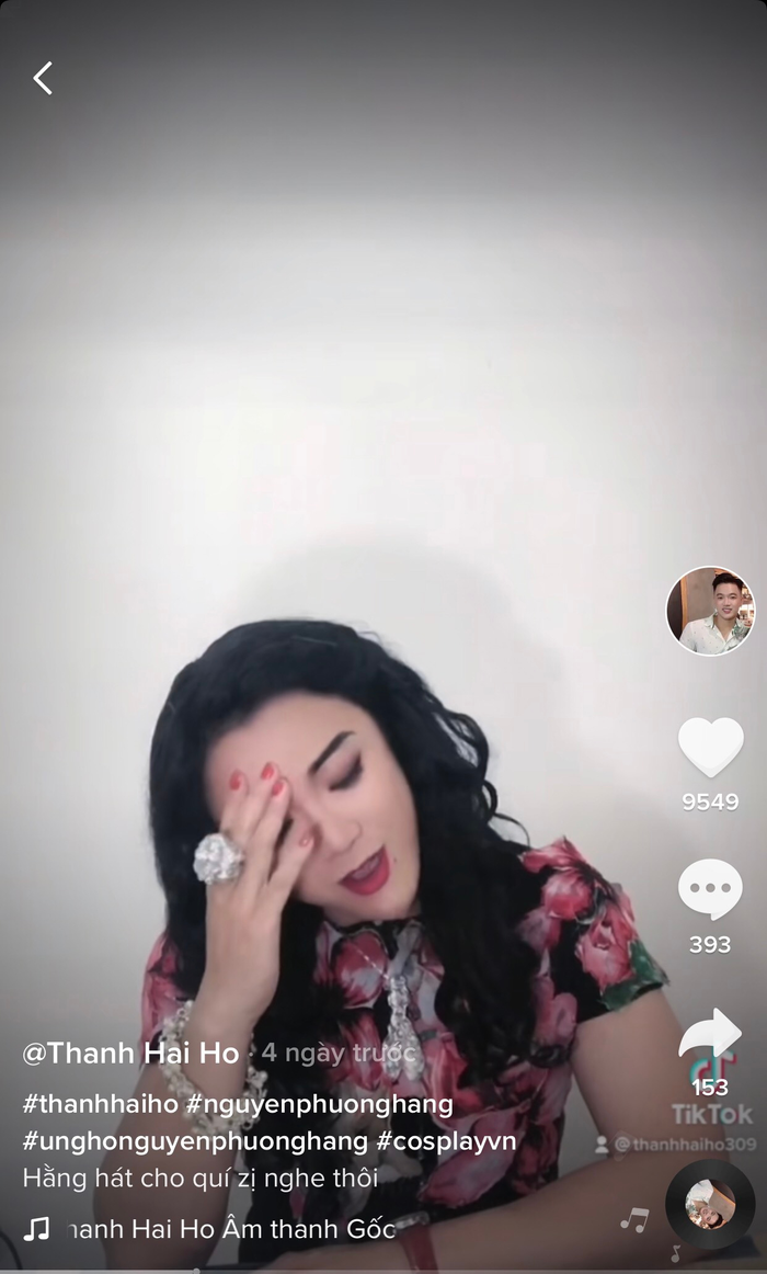 Hot TikToker nổi tiếng với những màn hóa thân thành bà Phương Hằng.