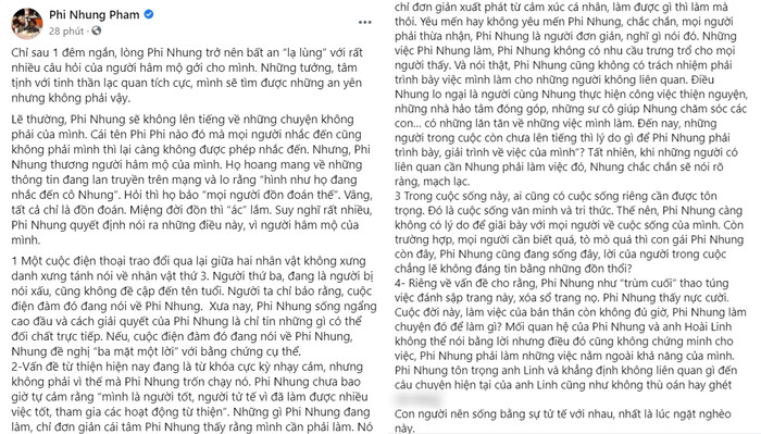 Phi Nhung lên tiếng không liên quan đến ồn ào của NS Hoài Linh, muốn 'ba mặt một lời' sau tin đồn bủa vây Ảnh 3