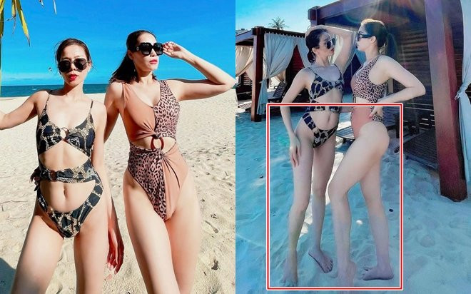 Lệ Quyên đọ dáng cùng bạn thân, fan lại tiếp tục soi ra việc kéo chân, bóp dáng quá đà Ảnh 2