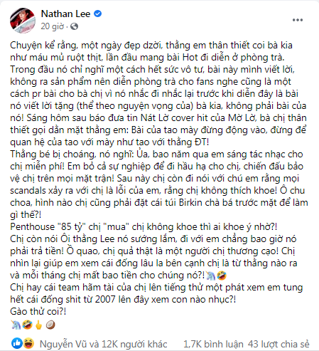 Thực hư chuyện Nathan Lee bất ngờ nhập viện sau khi 'tố' bị 'đàn chị thân thiết' gọi điện dằn mặt? Ảnh 3