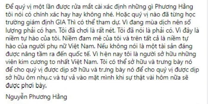 Bị nghi ngờ viên kim cương mới tậu là giả, bà Phương Hằng tuyên bố sẽ mời chuyên gia về thẩm định Ảnh 5