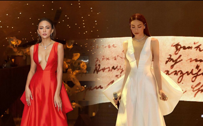 Cùng khoe vòng 1 trong bộ jumpsuit khoét tới rốn, Hà Hồ - Mâu Thủy đối lập hoàn toàn Ảnh 2