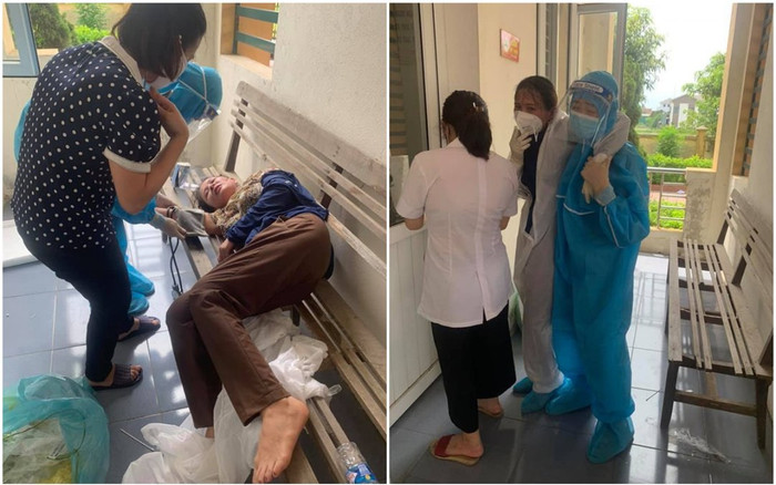 Hà Tĩnh: Nữ nhân viên y tế ngất xỉu khi đang lấy mẫu xét nghiệm Ảnh 2