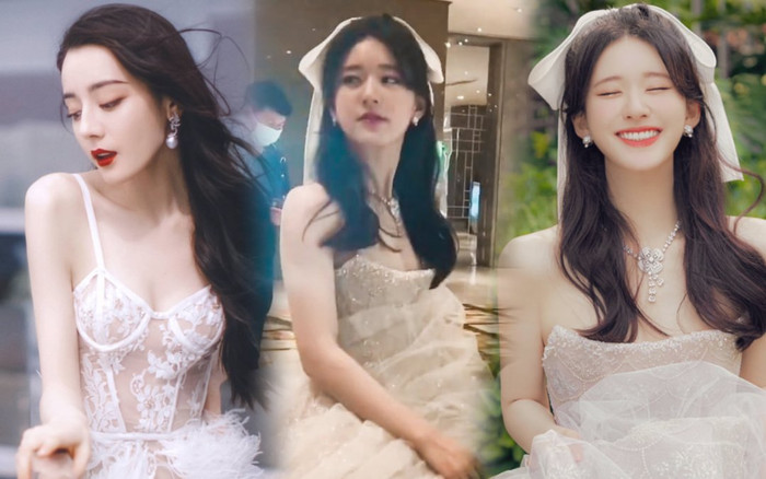 Địch Lệ Nhiệt Ba mặc váy xuyên thấu khoe body nóng bỏng, Triệu Lộ Tư đẹp bất chấp cam thường! Ảnh 2