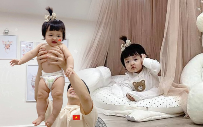 Đông Nhi khoe ảnh bé Winnie 'cởi trần' ăn mừng chiến thắng của đội tuyển bóng đá Việt Nam Ảnh 2