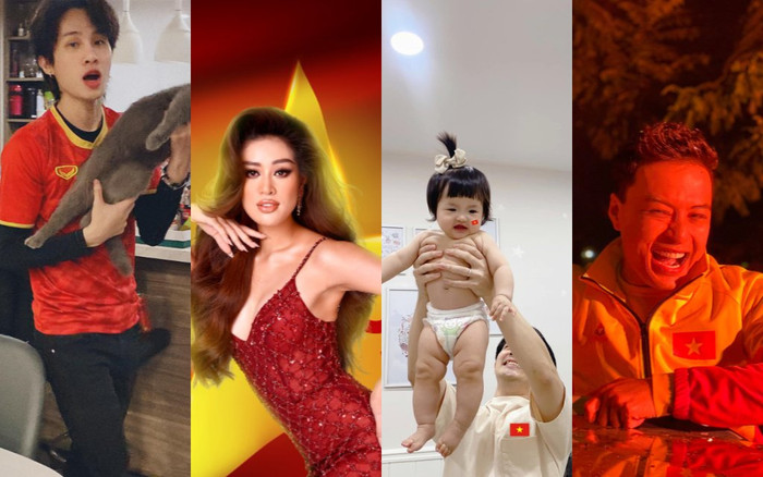 Chung với niềm vui chiến thắng của đội tuyển Việt Nam, dàn nghệ sĩ Việt mỗi người có cách ăn mừng riêng Ảnh 2