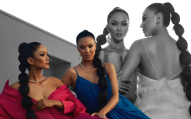 Miss Universe Vietnam 2021 Kim Duyên hóa chị em sinh đôi cùng H'Hen Niê: Thần thái ma mị, sắc vóc Hoàn vũ Ảnh 2