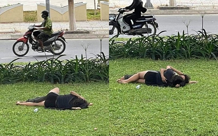 Vô tư nằm ôm ấp tình tứ ở bãi cỏ cạnh đường, cặp đôi bị chỉ trích, 'ném đá' dữ dội Ảnh 2