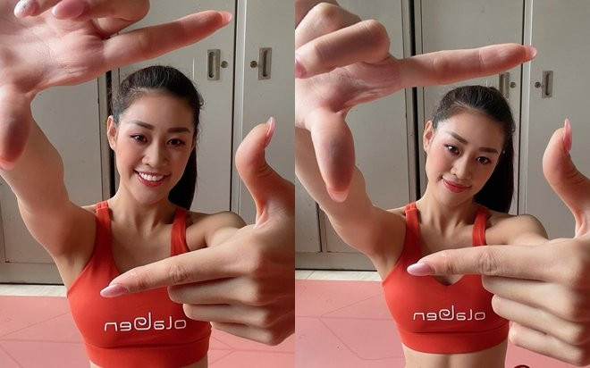 Ngày thứ 3 cách ly: Khánh Vân khoe eo săn chắc, tạo hình biểu tượng sức mạnh Việt Nam chiến thắng COVID Ảnh 2