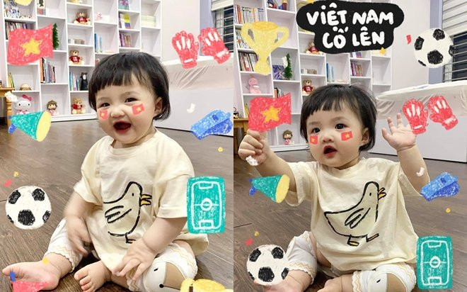 'Cổ động viên nhí' Winnie vẽ icon quốc kì siêu dễ thương tiếp sức cho đội tuyển Việt Nam trước giờ G Ảnh 2