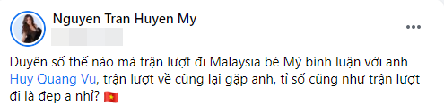 Khánh Vân - Tiểu Vy - Thúy Vân - Huyền My đồng loạt mặc áo cờ đỏ sao vàng cổ vũ đội tuyển Việt Nam Ảnh 4