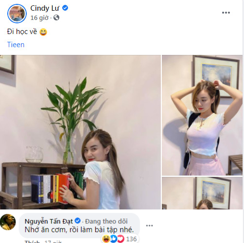 Cindy Lư và Đạt G có màn thả thính qua lại trên Facebook khiến cộng đồng mạng ghen tị.