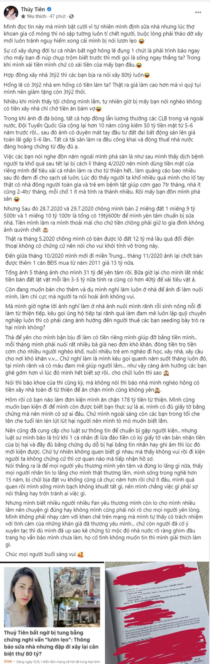 Nhiều điểm bất thường trong tâm thư Thuỷ Tiên trần tình về biệt thự: 'Chi phí 3,2 tỷ là quá hoang đường'? Ảnh 3