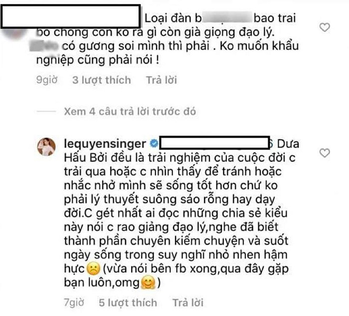 Bị mỉa mai bỏ chồng theo mối tình 'cô cháu' , Lệ Quyên đáp trả anti-fan 'gay gắt' kéo dài nhiều tiếng Ảnh 6
